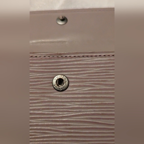 LOUIS VUITTON Epi Leather Elastic Loop Trifold Wallet with COA Taupe VGUC - Picture 9 of 13